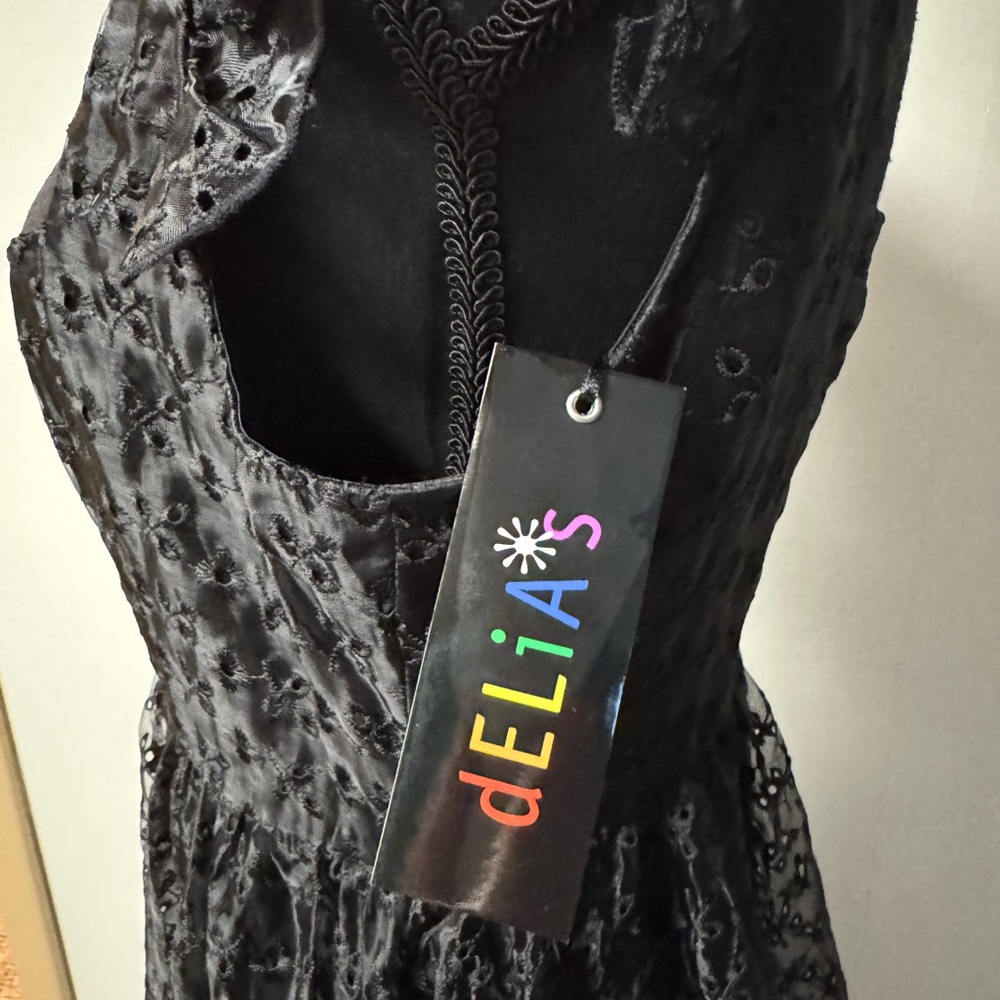 Delia’s black dolls kill floral embroidered Tulle gothic maxi dress NWT🐸 - Picture 4 of 12